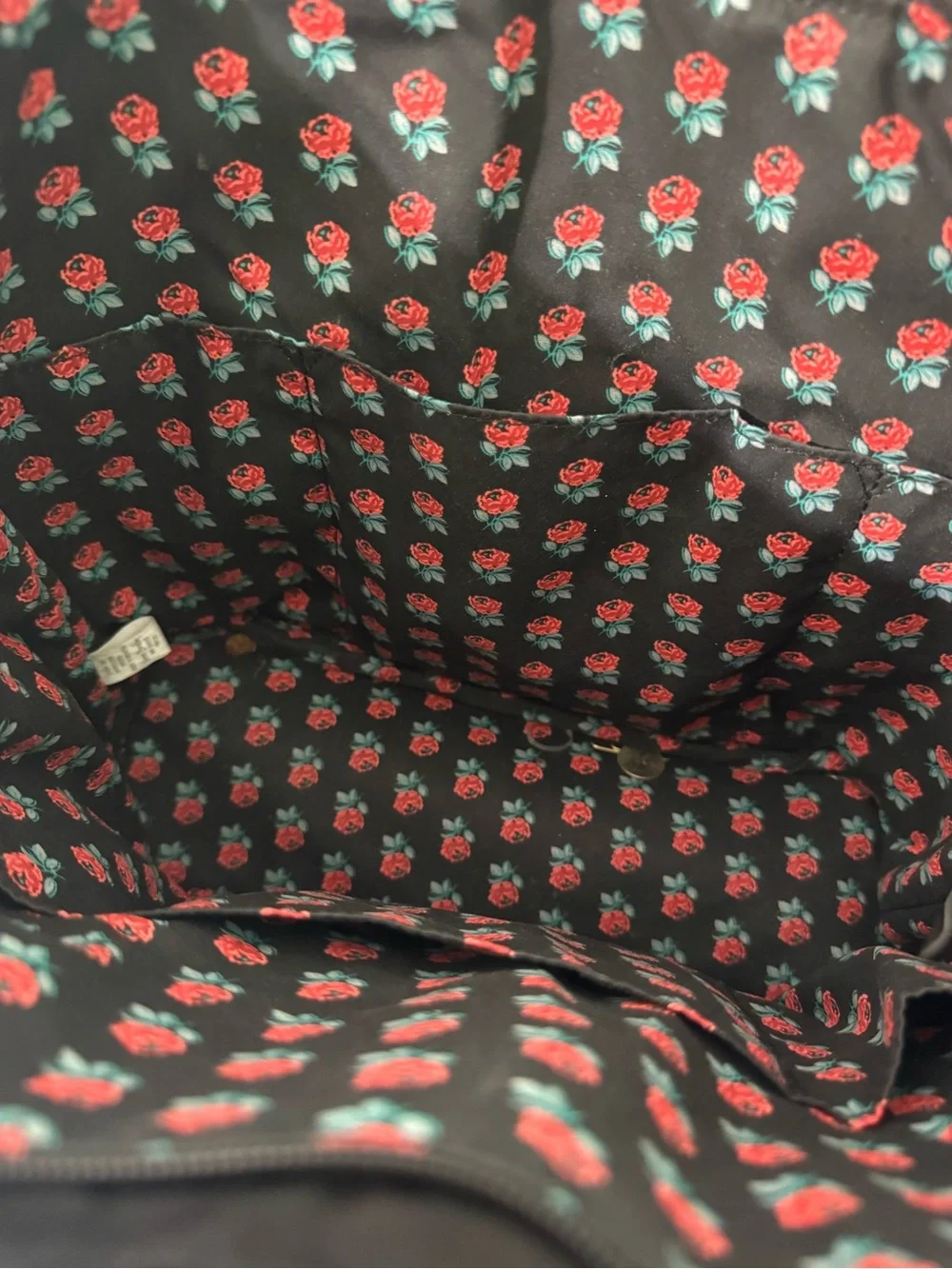 Vera Bradley Black Quilted Tote with Front Zip Pocket